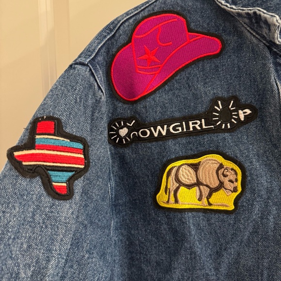 Blue B Collection Patchwork Denim Jacket - Vintage Western Style - Picture 3 of 6